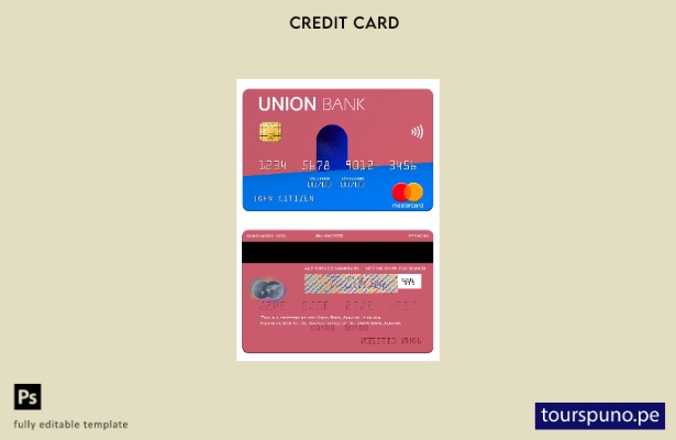 lista para imprimir plantilla de tarjeta mastercard de Albania Union Bank